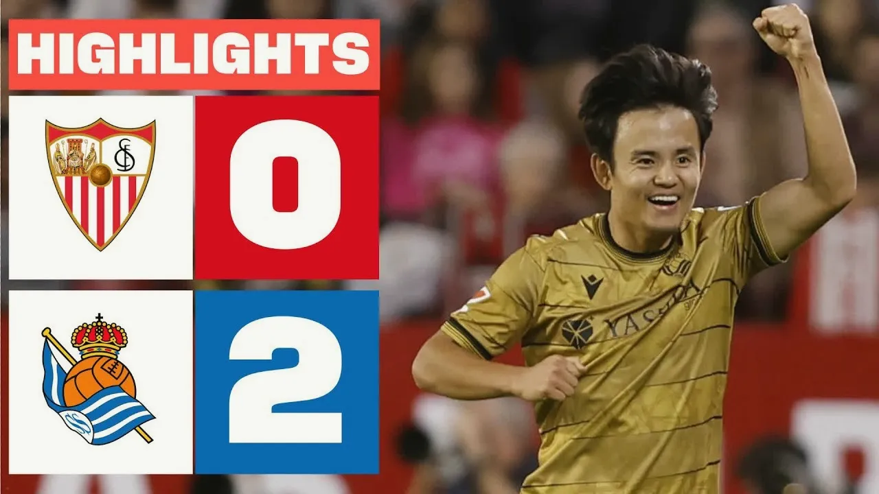 ไฮไลท์ฟุตบอลลาลีก้าสเปน 2024 เซบีย่า 0-2 เรอัล โซเซียดาด 04/11/2567 โดดเด่นนัดนี้ที่ทีมเยือนบุกมาเก็บชัยชนะ